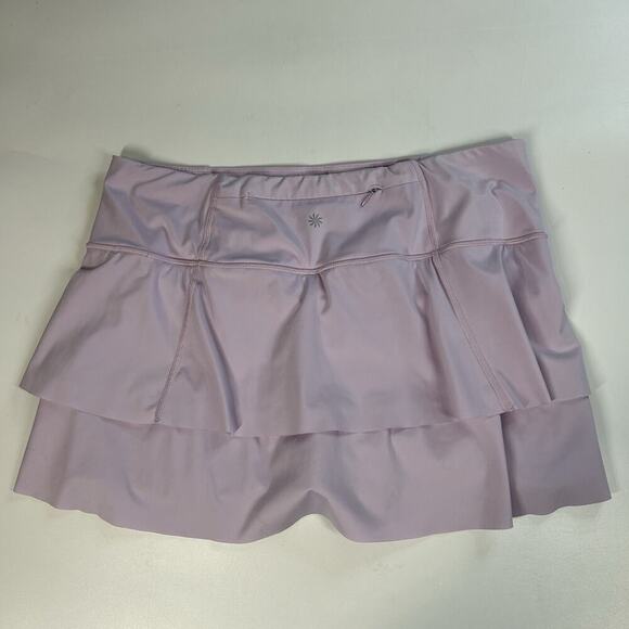 Athleta Skirt Women's Large Momentum Lavender Pull On Tennis Skort - Picture 9 of 11
